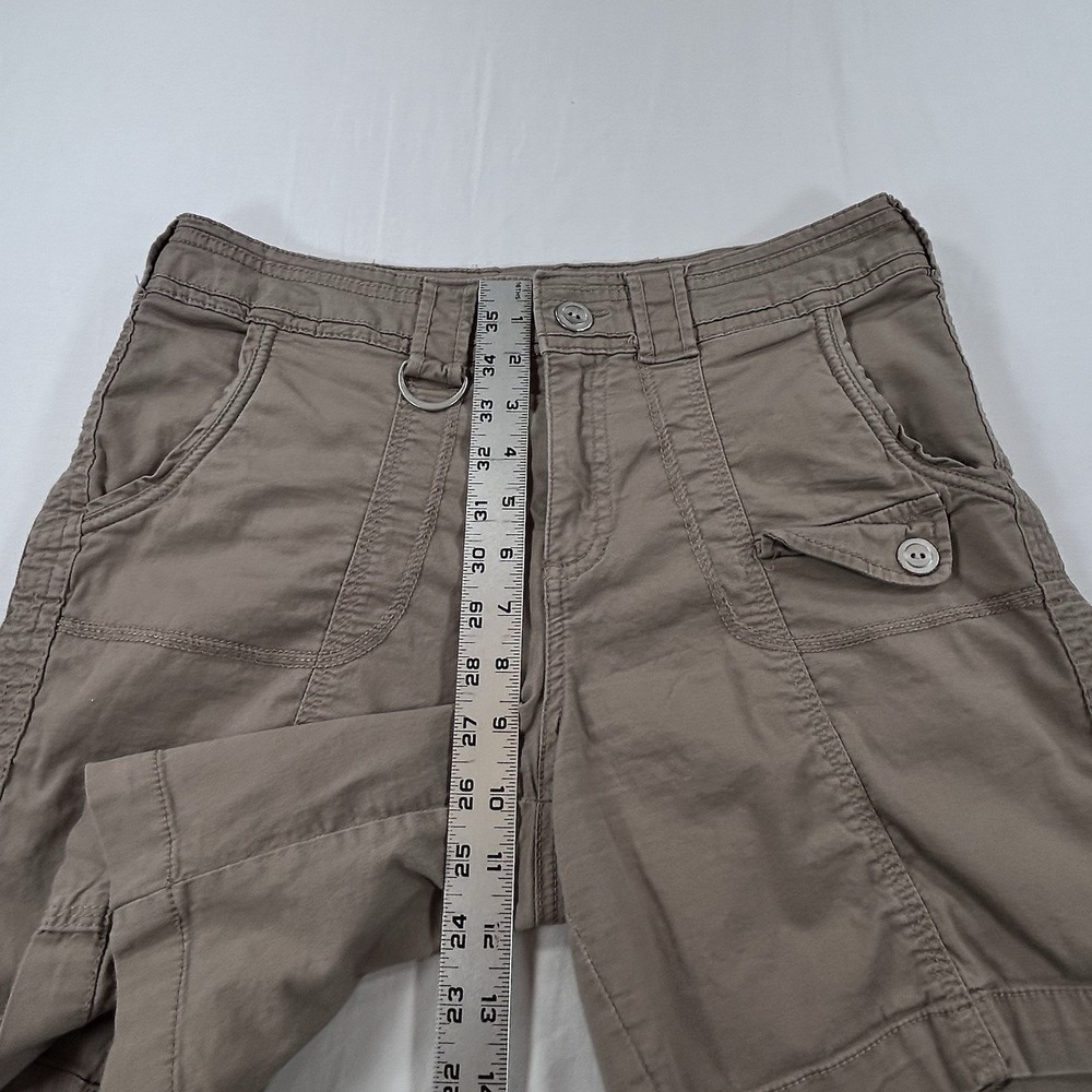 Style & Co Womens Cargo Shorts Size 8 Khaki Stretch Utility 6.5" Inseam EUC - Picture 5 of 9